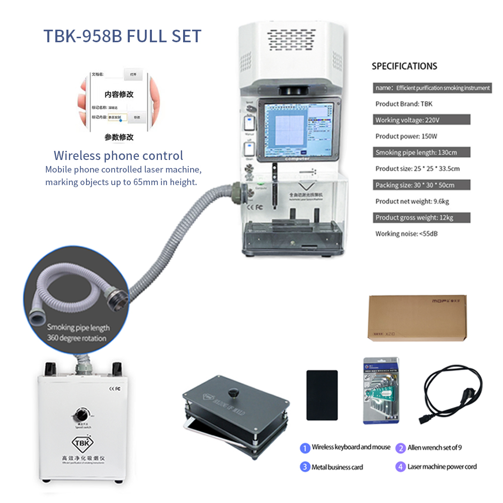 TBK 958B Full Set Laser Back G - Fume Extractor Laser review and price