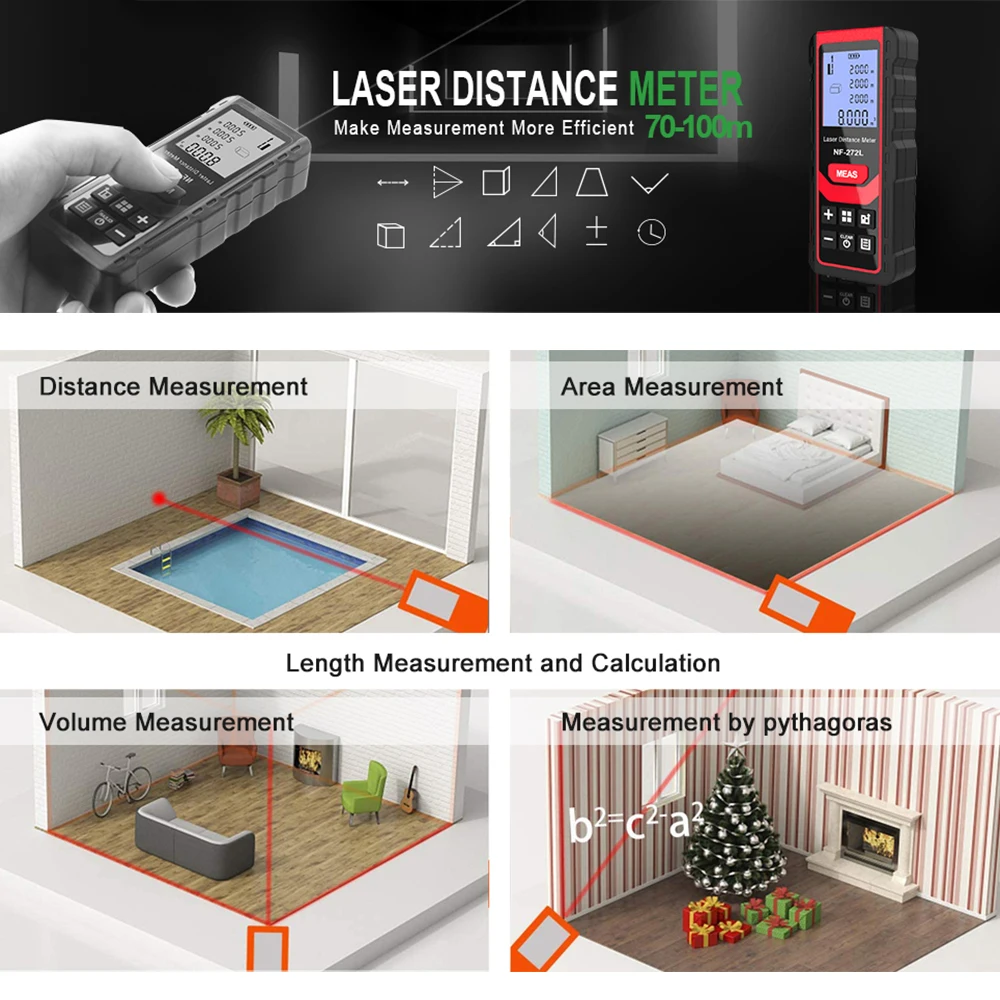 Noyafa NF-271 Laser Distance M - Industrial Laser Rangefinder review and price