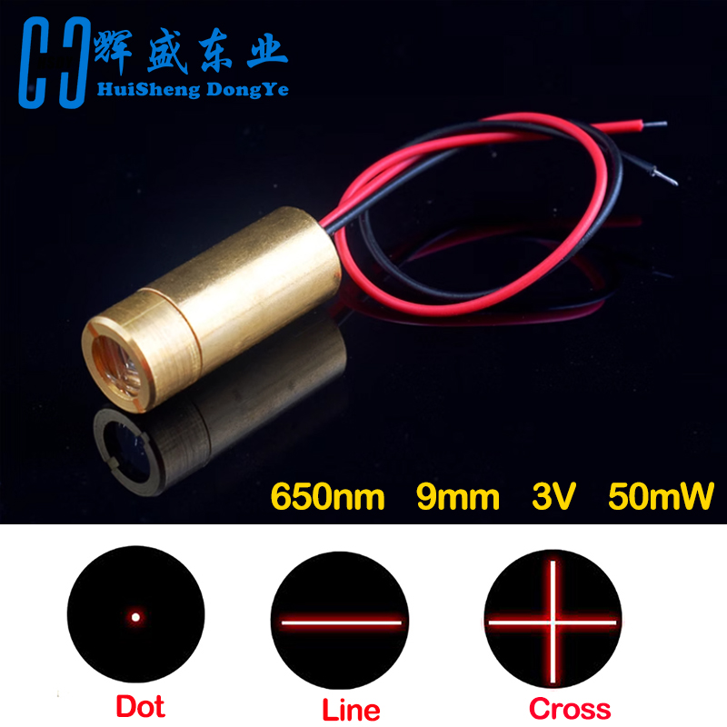 Laser head 650nm 9mm 3V 50mW L - Industrial Laser Light review and price