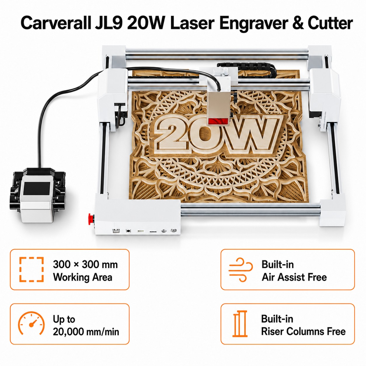 Carverall JL9 20W Laser Engrav - Acrylic Cutting Machine review and price